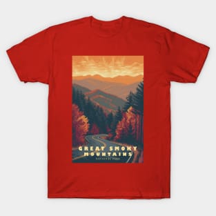 Great Smoky Mountains national park travel poster T-Shirt